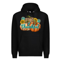 Black Thankful Premium Hoodie - texasbilliewilder