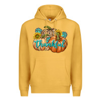 Mustard Thankful Premium Hoodie - texasbilliewilder