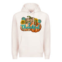 Pale Pink Thankful Premium Hoodie - texasbilliewilder