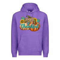 Purple Thankful Premium Hoodie - texasbilliewilder