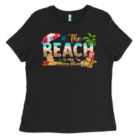 The Beach Is My Happy Place Ladies Tee | Teevron
