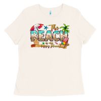 Bone the beach is my happy place Ladies Tee - texasbilliewilder