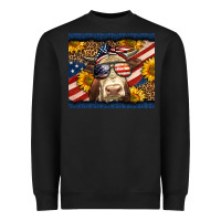 Western 4th Of July Cow Heavyweight Sweatshirt | Teevron