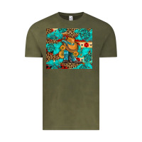 Vintage Olive cowboy boots with turquoise and aztec Vintage Tee - Artiststas