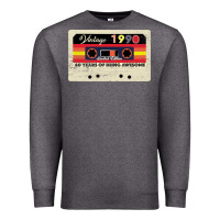 Charcoal Heather vintage 1990 60th birthday cassette 30 years old 60 years Premium Sweatshirt - Bettercallsaul