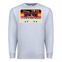 Heather Grey vintage 1990 60th birthday cassette 30 years old 60 years Premium Sweatshirt - Bettercallsaul