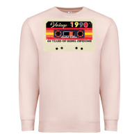 Pale Pink vintage 1990 60th birthday cassette 30 years old 60 years Premium Sweatshirt - Bettercallsaul