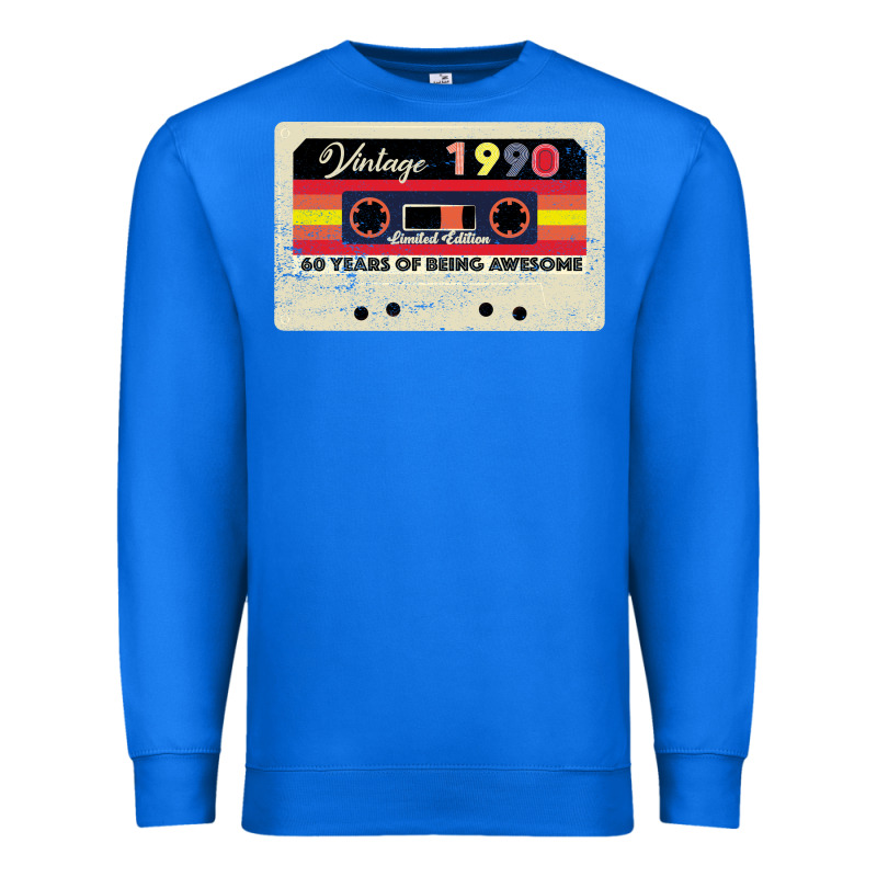 Vintage 1990 60th Birthday Cassette 30 Years Old 60 Years Premium Sweatshirt by Bettercallsaul | Teevron