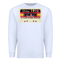 White vintage 1990 60th birthday cassette 30 years old 60 years Premium Sweatshirt - Bettercallsaul