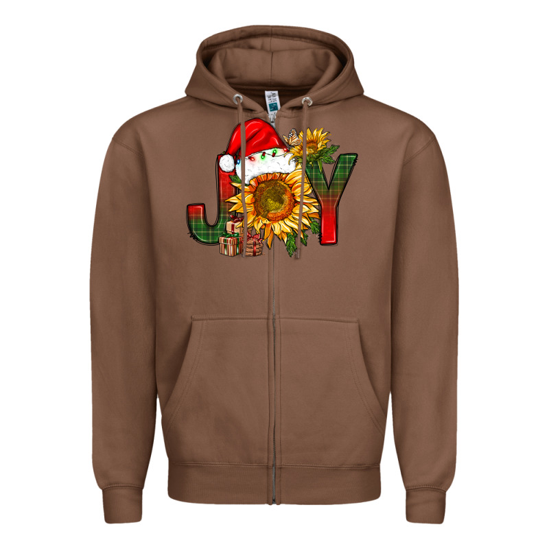 Joy Christmas With Sunflower Bbs Zipper Hoodie by BundleAndBundleShop | Teevron