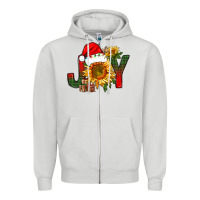 Dove Grey joy christmas with sunflower bbs Zipper Hoodie - BundleAndBundleShop