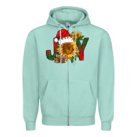 Seafoam joy christmas with sunflower bbs Zipper Hoodie - BundleAndBundleShop
