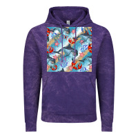 Cloud Purple dolphin and crab seamless pattern Vintage Hoodie - BundleAndBundleShop