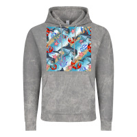 Cloud Rock dolphin and crab seamless pattern Vintage Hoodie - BundleAndBundleShop