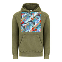 Vintage Olive dolphin and crab seamless pattern Vintage Hoodie - BundleAndBundleShop