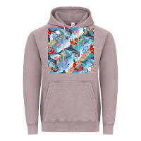 Vintage Zinc dolphin and crab seamless pattern Vintage Hoodie - BundleAndBundleShop