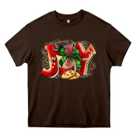 Chocolate Brown christmas joy coffee Heavy Core Tee - BarkalooDesign