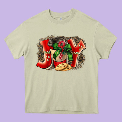 Christmas Joy Coffee Heavy Core Tee Designed By Barkaloodesign