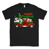 Black merry christmas snowman and farm animals truck Classic Tee - Jasminsmagicworld