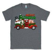 Charcoal Heather merry christmas snowman and farm animals truck Classic Tee - Jasminsmagicworld