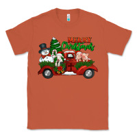 Copper merry christmas snowman and farm animals truck Classic Tee - Jasminsmagicworld