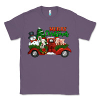 Lavender merry christmas snowman and farm animals truck Classic Tee - Jasminsmagicworld
