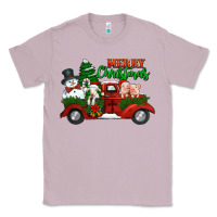 Lilac merry christmas snowman and farm animals truck Classic Tee - Jasminsmagicworld