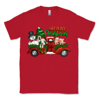 Red merry christmas snowman and farm animals truck Classic Tee - Jasminsmagicworld