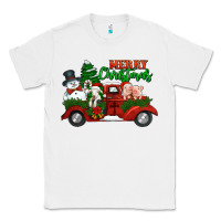 White merry christmas snowman and farm animals truck Classic Tee - Jasminsmagicworld