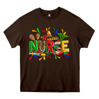Chocolate Brown cinco de mayo nurse Heavy Core Tee - Zillion Design Studio