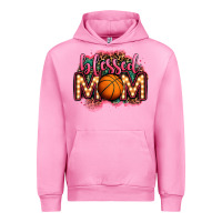 Fuchsia Pink blessed basketball mom lightbulb letters Urban Hoodie - OliviaCreatesArt