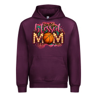 Mauve Wine blessed basketball mom lightbulb letters Urban Hoodie - OliviaCreatesArt