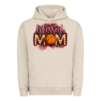Pigment French Oak blessed basketball mom lightbulb letters Urban Hoodie - OliviaCreatesArt