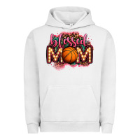 Pigment Lunar Rock blessed basketball mom lightbulb letters Urban Hoodie - OliviaCreatesArt