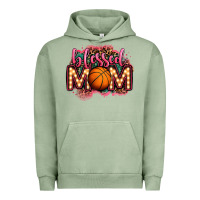 Pigment Oil Green blessed basketball mom lightbulb letters Urban Hoodie - OliviaCreatesArt