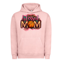 Pigment Salmon blessed basketball mom lightbulb letters Urban Hoodie - OliviaCreatesArt