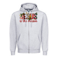 Heather Grey jesus is the reason christmas bbs Zipper Hoodie - BundleAndBundleShop