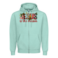 Seafoam jesus is the reason christmas bbs Zipper Hoodie - BundleAndBundleShop