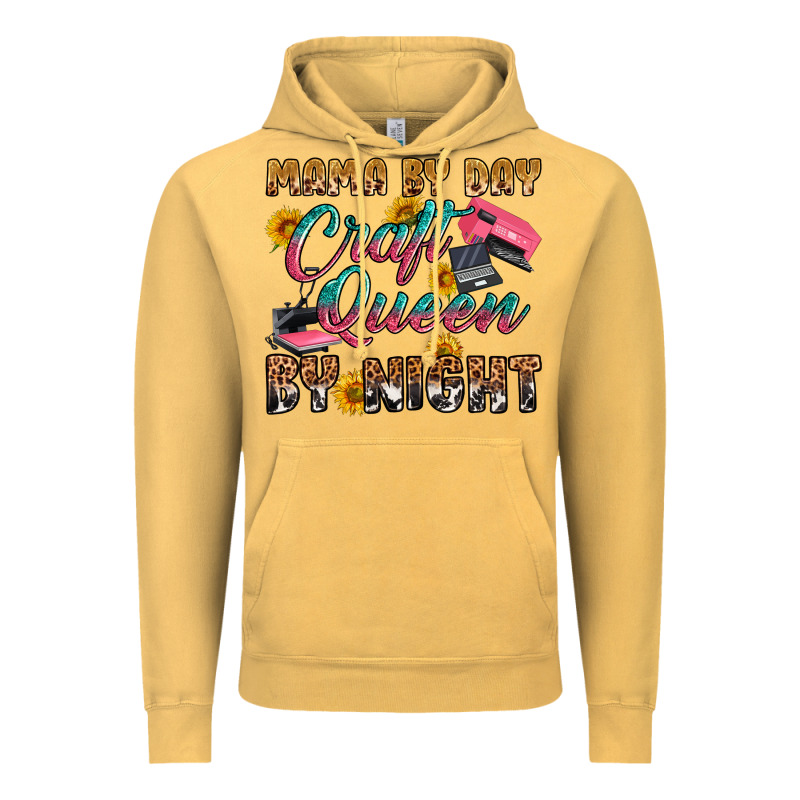 Mama By Day Craft Queen By Night Vintage Hoodie by RanaPortraitStore | Teevron