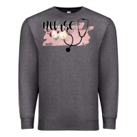 Charcoal Heather Nurse Floral Premium Sweatshirt - Bettercallsaul