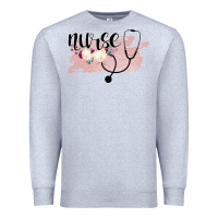 Heather Grey Nurse Floral Premium Sweatshirt - Bettercallsaul