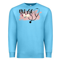 Ocean Blue Nurse Floral Premium Sweatshirt - Bettercallsaul