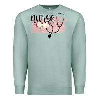 Seafoam Nurse Floral Premium Sweatshirt - Bettercallsaul