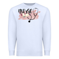 White Nurse Floral Premium Sweatshirt - Bettercallsaul
