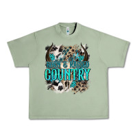 Oil Green born  raised country Urban Heavy Tee - NancyCooperArtShop