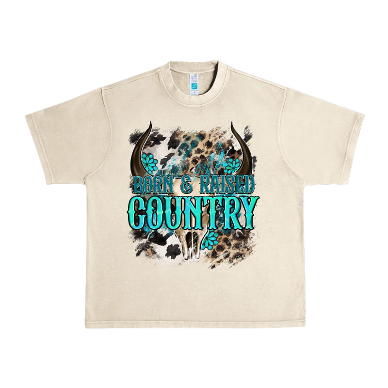 Born  Raised Country Urban Heavy Tee by NancyCooperArtShop | Teevron