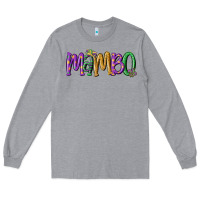 Heather Grey mardi gras mambo Long Sleeve Tee - MaliasSmallBusiness