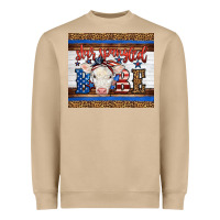 Mushroom Western Star Spangled Baby Cow Heavyweight Sweatshirt - LillyAllenDesigns