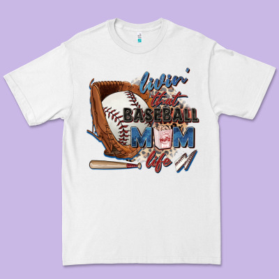 Livin' That Baseball Mom Life Premium Tee Designed By Zillion Design Studio