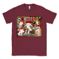 Burgundy merry christmas goats Classic Tee - Jasminsmagicworld